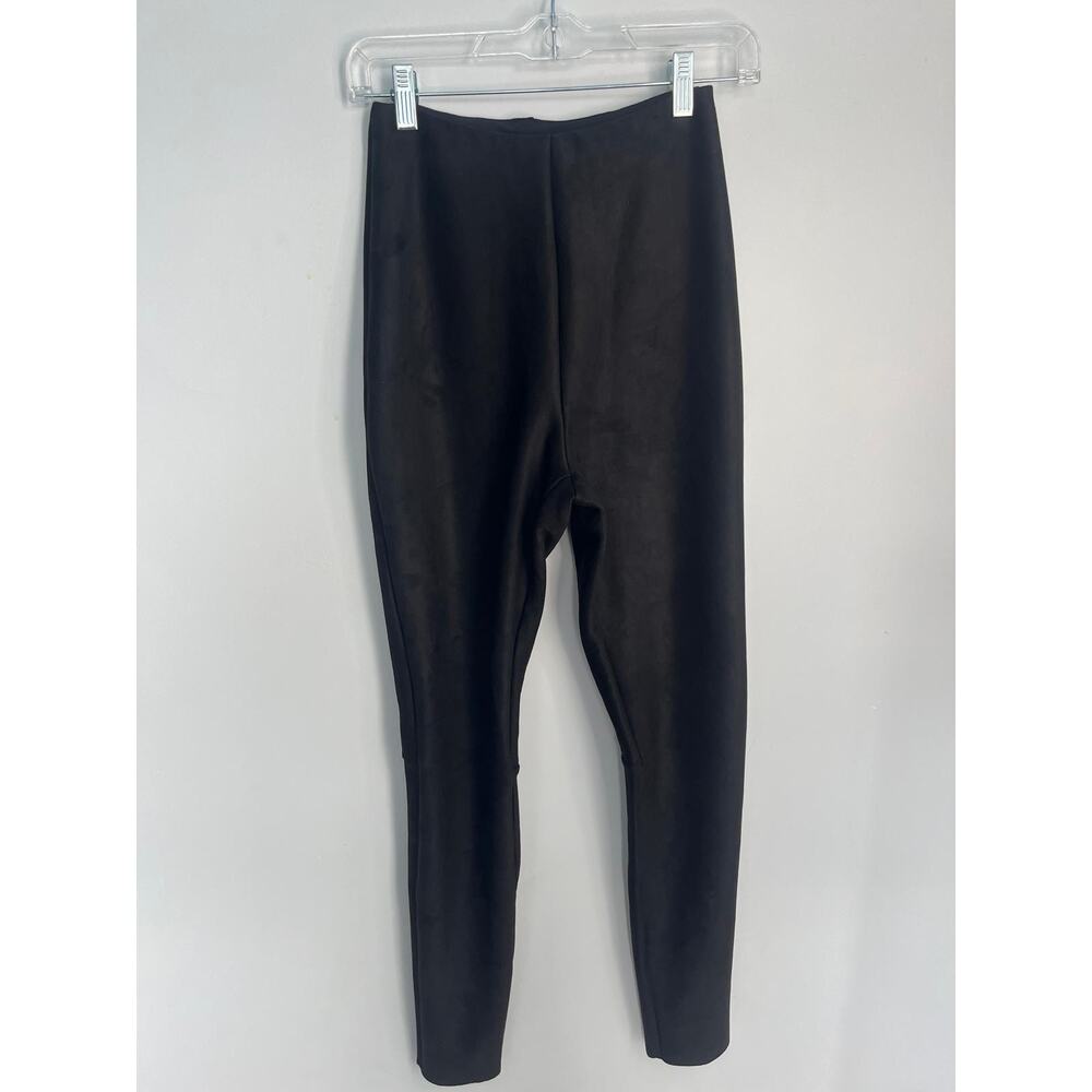 Commando Faux Suede Leggings Women‎ S Black High Rise Stretch Pull On